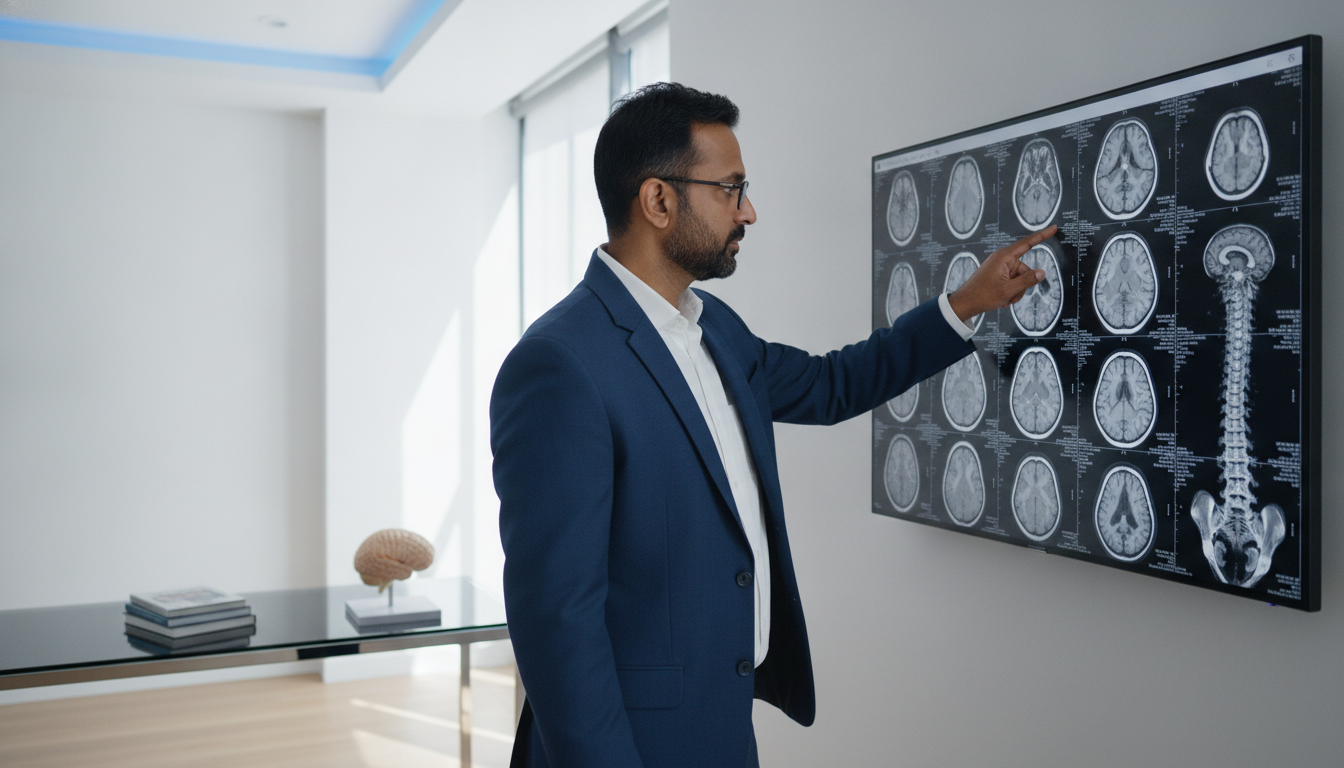 Doctor reviewing imaging