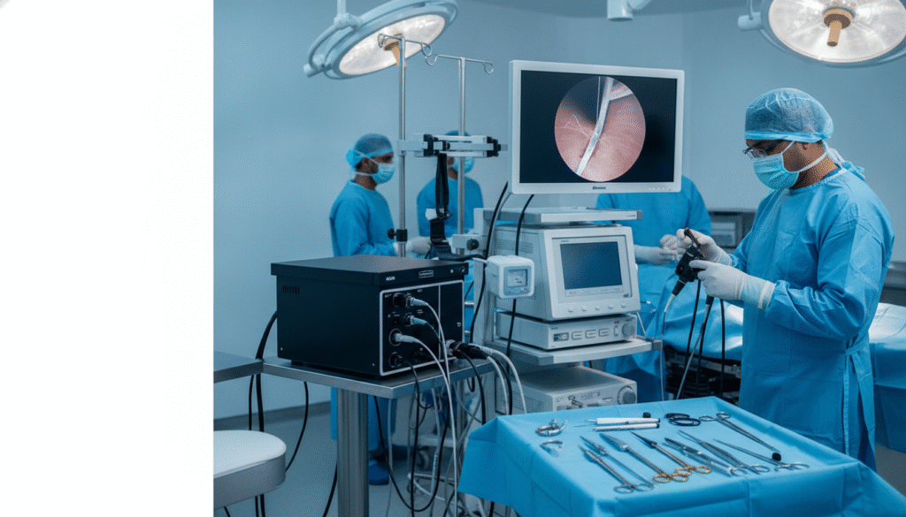 Endoscopic spine equipment